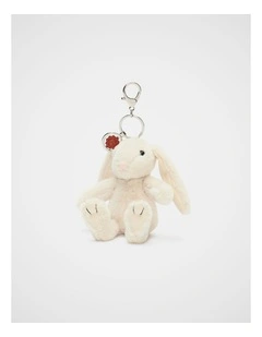 Keeleco Enchanted World Bunny Bag Charm in Cream