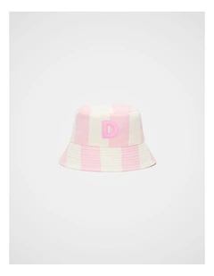 Girls Initial Bucket Hat - D