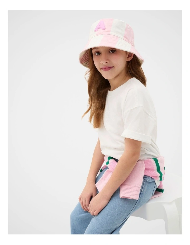 Girls Initial Bucket Hat - J image 2