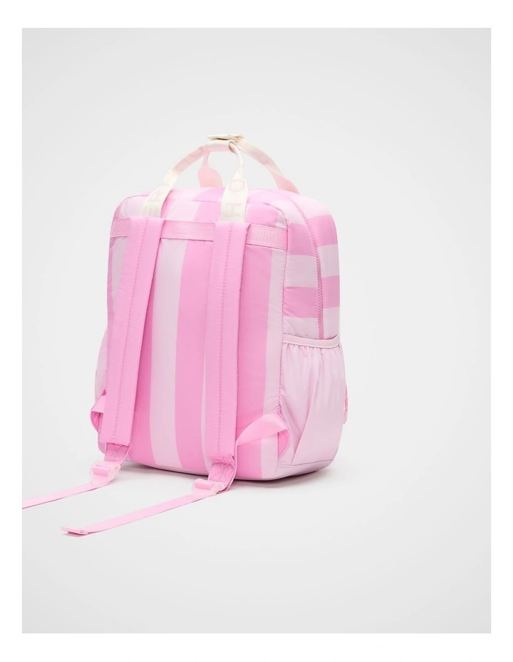 Pink Stripe Initial Backpack image 4