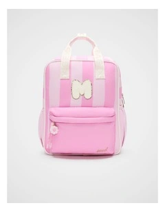 Pink Stripe Initial Backpack