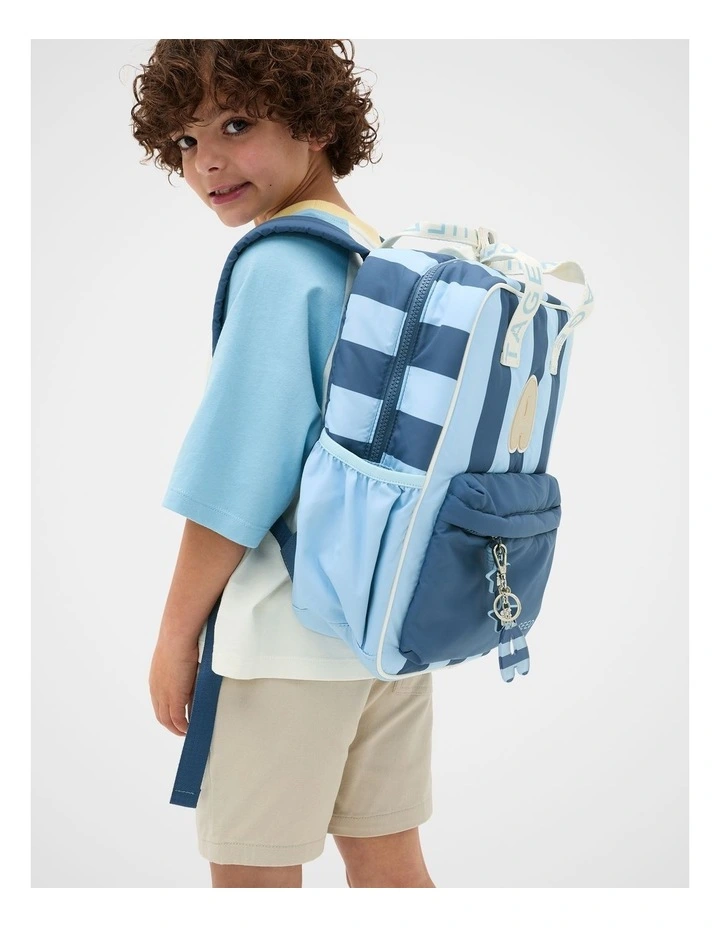 Blue Stripe Initial Backpack image 2