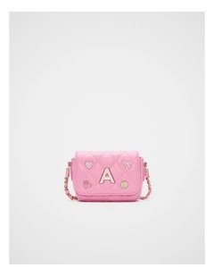 Initial Quilted Charm Bag