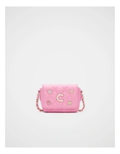 Initial Quilted Charm Bag