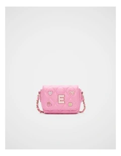 Initial Quilted Charm Bag
