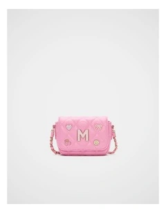 Initial Quilted Charm Bag