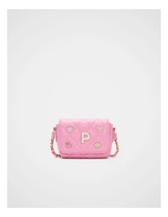 Initial Quilted Charm Bag