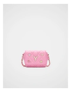 Initial Quilted Charm Bag