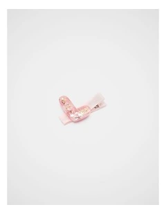 Initial Stripe Duck Clip