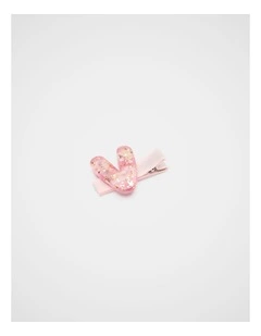 Initial Stripe Duck Clip