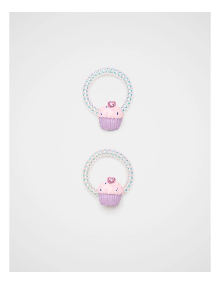 Cupcake Coil Hair Ties in Multi image 1