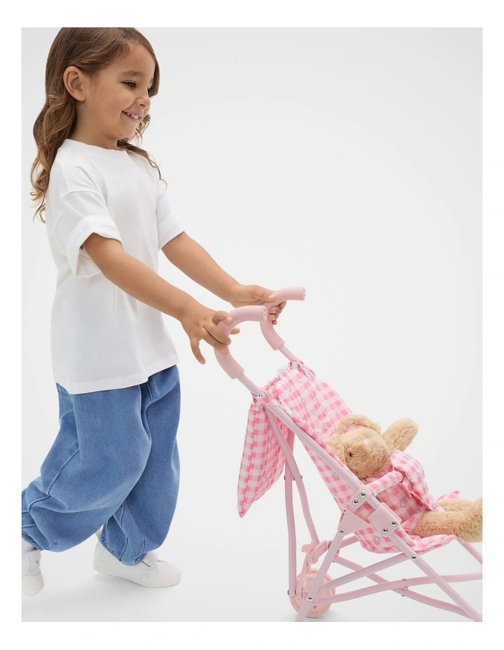 Gingham Doll Pram image 2