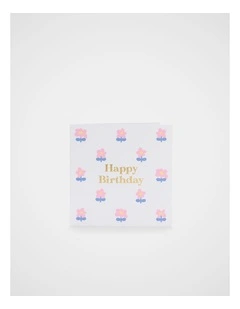 Happy Birthday Flowers Card