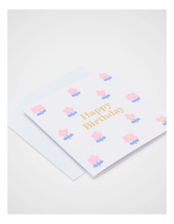 Happy Birthday Flowers Card image 2