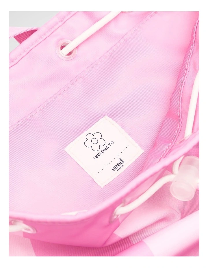 Swim Backpack in Candy Pink Stripe image 4