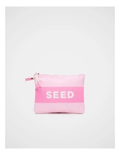 Swim Pouch in Candy Pink Stripe