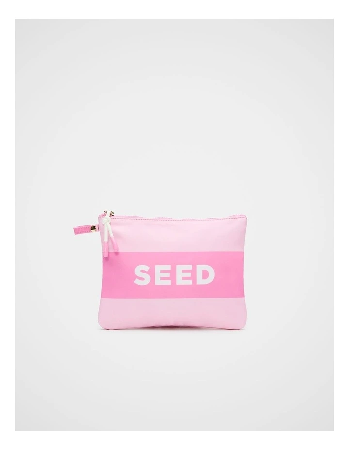 Swim Pouch in Candy Pink Stripe image 1