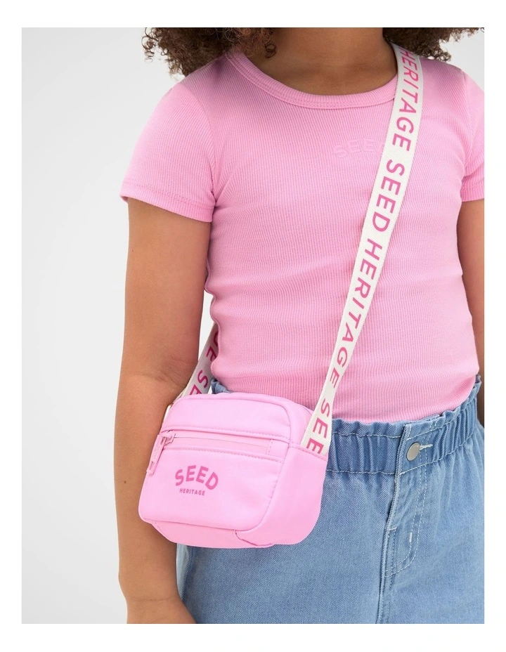 Logo Cross Body in Candy Pink image 2