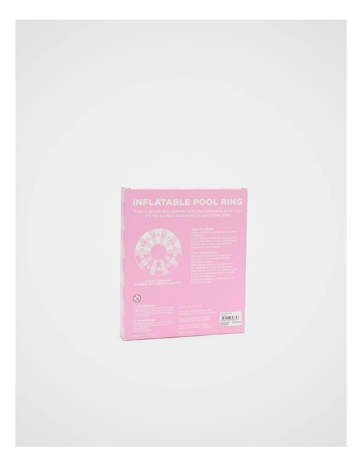 Inflatable Pool Ring in Pink Multi image 3