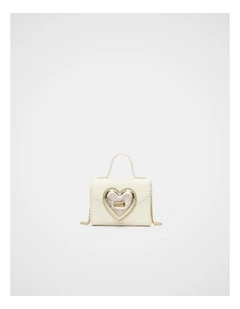 Micro Heart Party Bag in Classic Cream