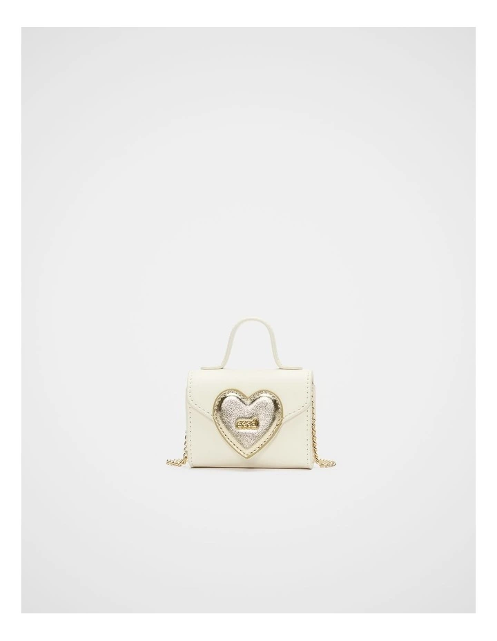 Micro Heart Party Bag in Classic Cream image 1