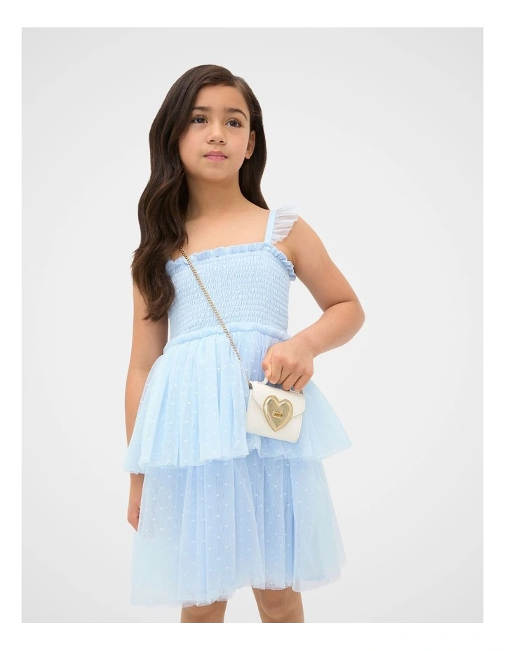 Micro Heart Party Bag in Classic Cream image 2