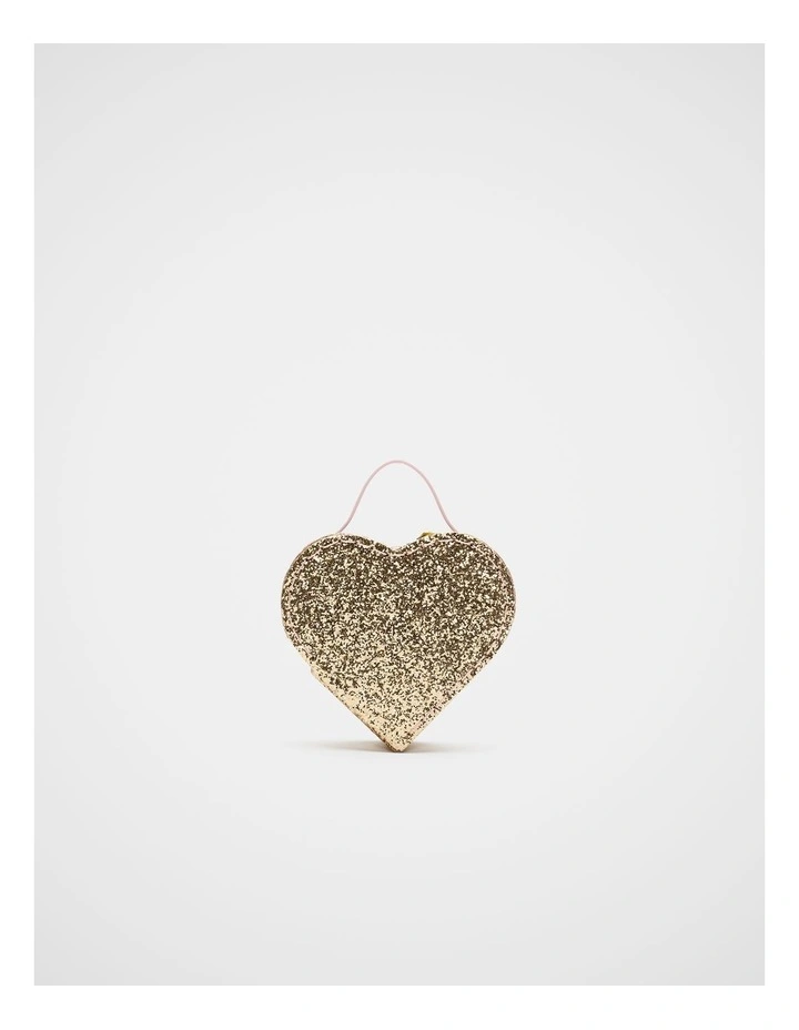 Heart Case in Gold Glitter image 1