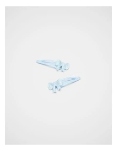 Resin Bow Snaps in Ice Blue