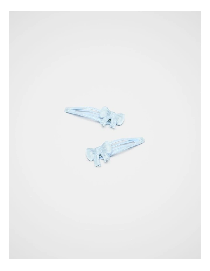 Resin Bow Snaps in Ice Blue image 1
