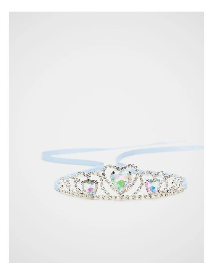 Crystal Heart Tiara in Ice Blue image 3