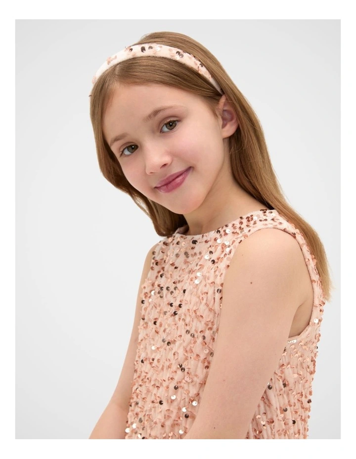 Sequin Headband in Neutral image 2
