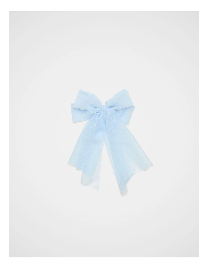 Heart Tulle Bow Duck Clip in Multi image 1
