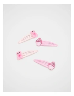 Bear and Cupcake Snap Pack in Candy Pink