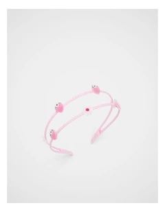 Strawberry Flower Double Headband in Candy Pink