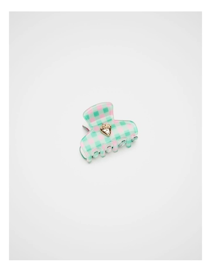 Gingham Claw Clip in Mint image 1