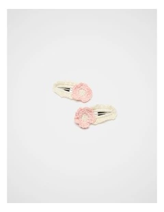 Crochet Flower Snaps in Pink Lemonade