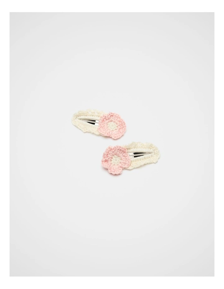 Crochet Flower Snaps in Pink Lemonade image 1