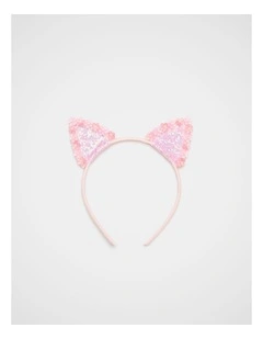 Flower Glitter Ear Headband in Pink Lemonade