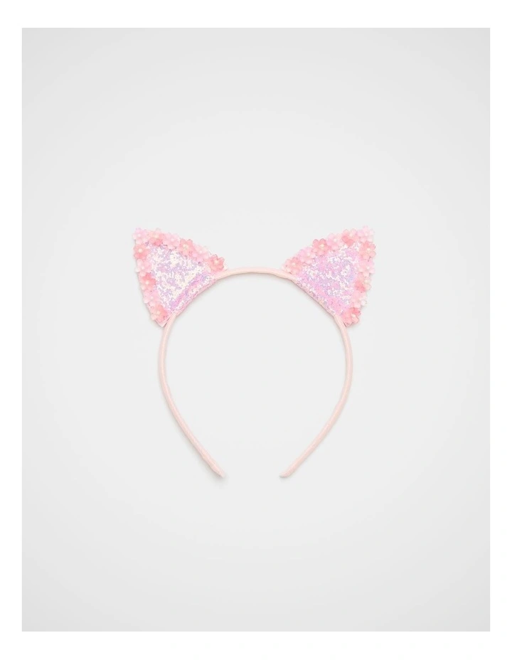 Flower Glitter Ear Headband in Pink Lemonade image 1