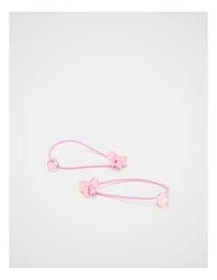 Resin Bow Hair Bobble in Candy Pink