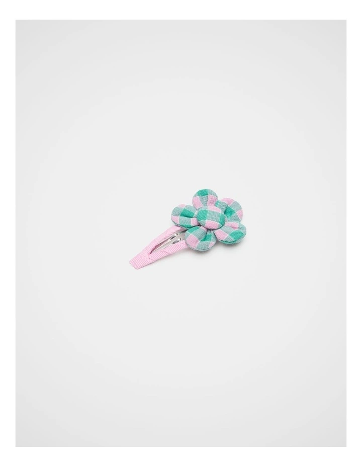 Gingham Flower Snap in Mint image 1