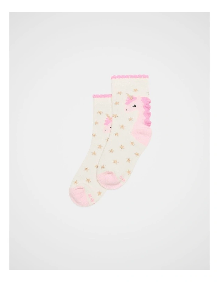 Unicorn Star Sock in Pink Multi image 1