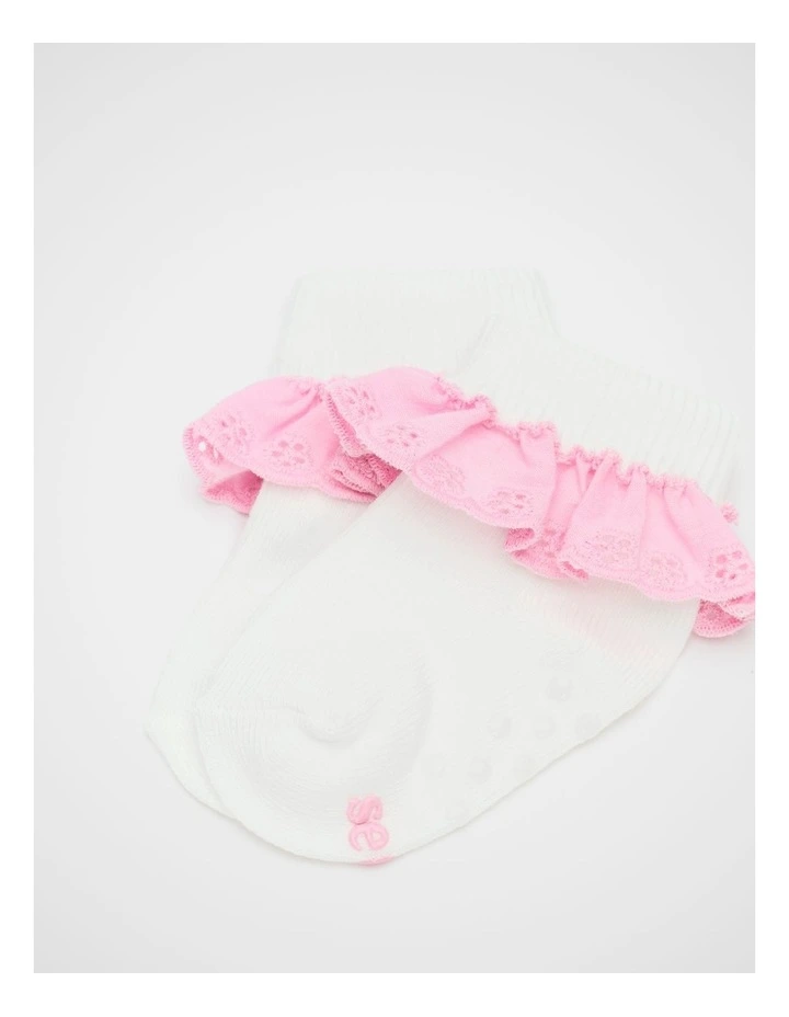Baby Frill Sock in Candy Pink image 2