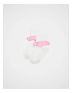 Frill Sock in Candy Pink