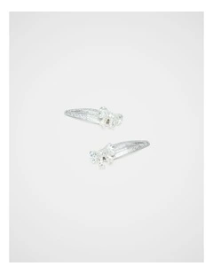 Resin Bow Snaps in Silver Glitter
