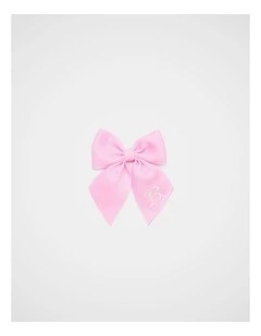 Grosgrain Initial Bow Duck Clip - B