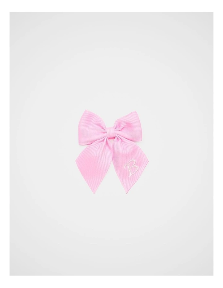 Grosgrain Initial Bow Duck Clip - B image 1
