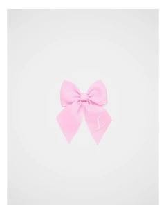 Grosgrain Initial Bow Duck Clip - L