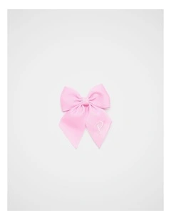 Grosgrain Initial Bow Duck Clip - P