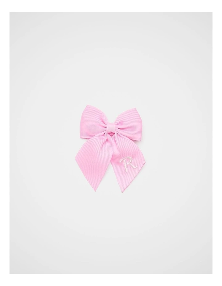 Grosgrain Initial Bow Duck Clip - R image 1